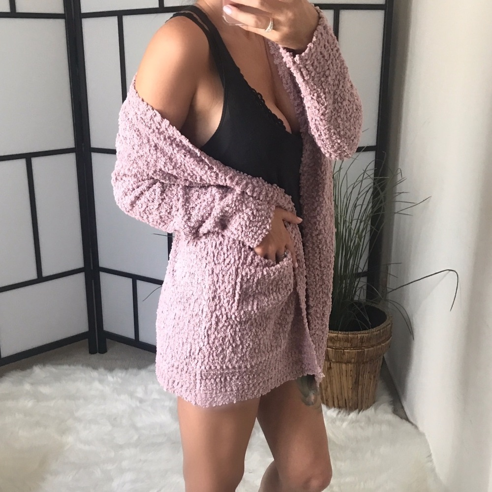 LAST 2️⃣ JADE Popcorn Cardigan w Pockets - Picture 3 of 6